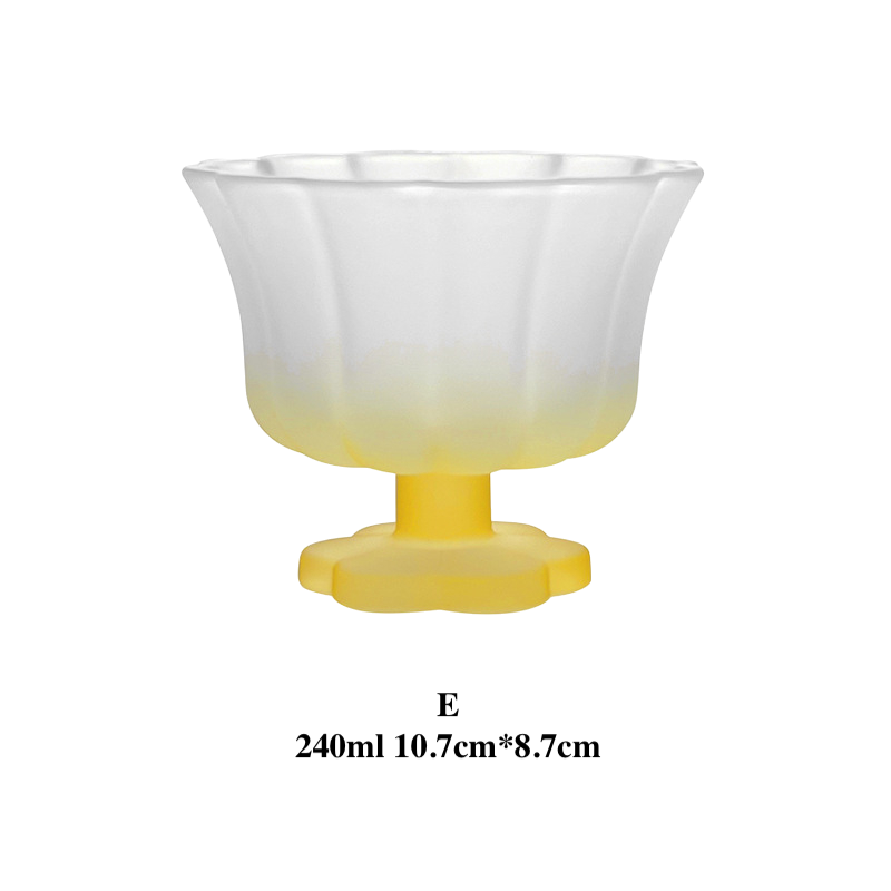 Creative Footed Glass Dessert Cup | Ice Cream, Yogurt Bowl