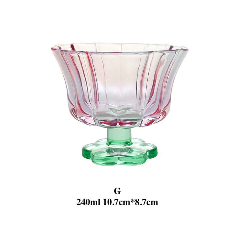 Creative Footed Glass Dessert Cup | Ice Cream, Yogurt Bowl