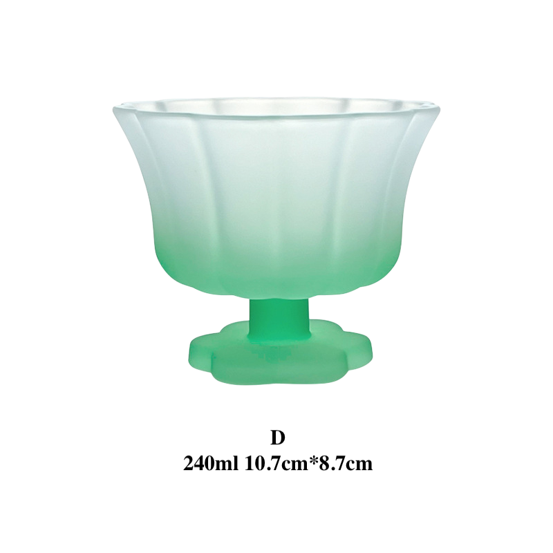 Creative Footed Glass Dessert Cup | Ice Cream, Yogurt Bowl