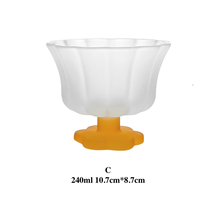 Creative Footed Glass Dessert Cup | Ice Cream, Yogurt Bowl