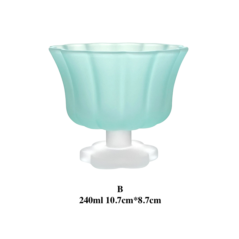 Creative Footed Glass Dessert Cup | Ice Cream, Yogurt Bowl