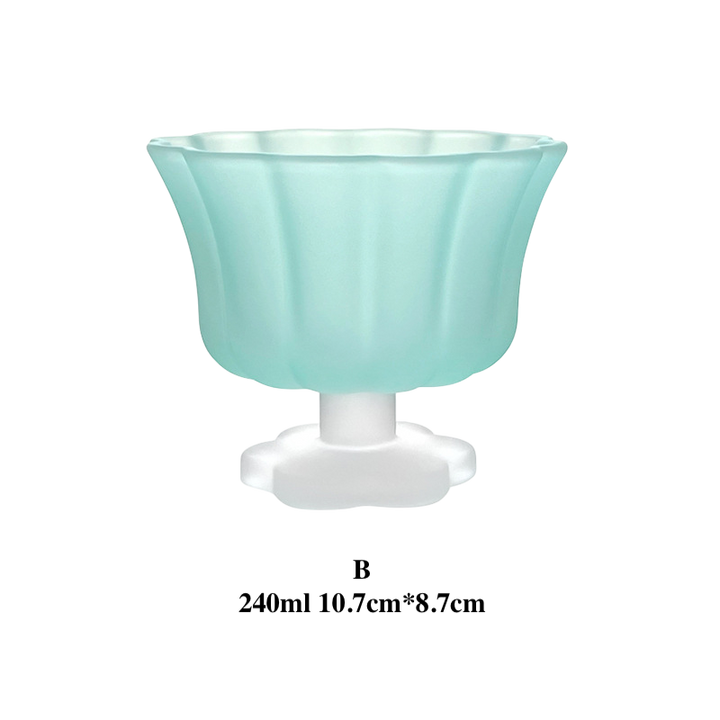 Creative Footed Glass Dessert Cup | Ice Cream, Yogurt Bowl