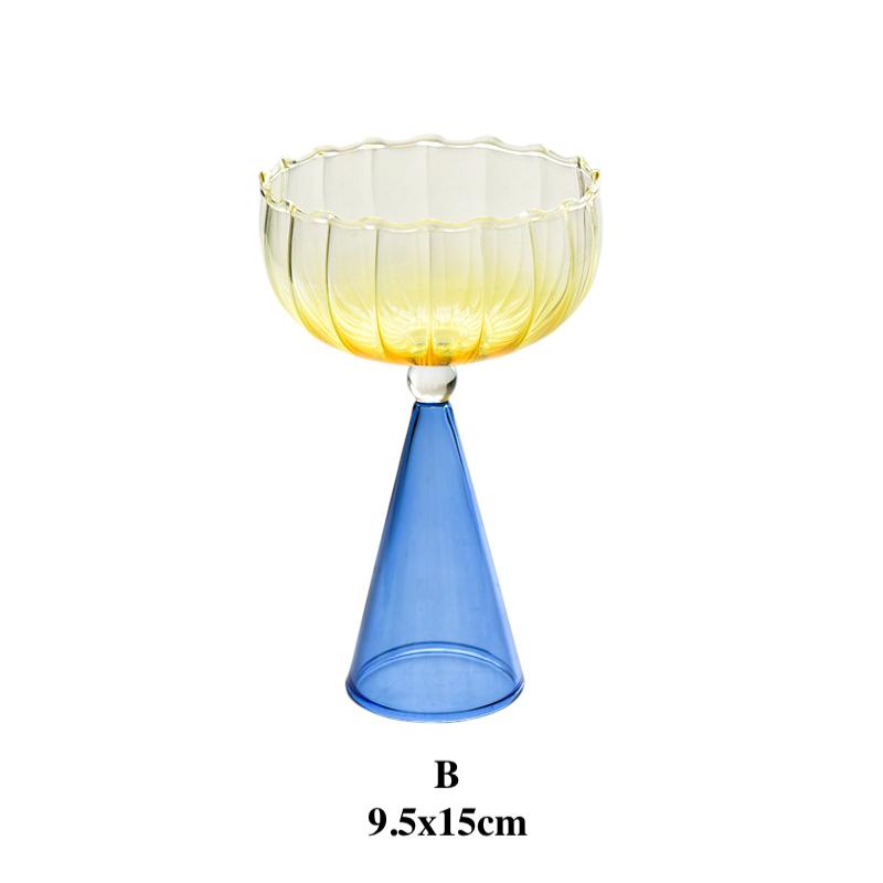 Creative Gradient Dessert Glass Cup for Ice Cream & Cocktail