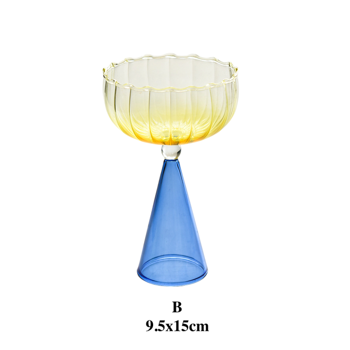 Creative Gradient Dessert Glass Cup for Ice Cream & Cocktail
