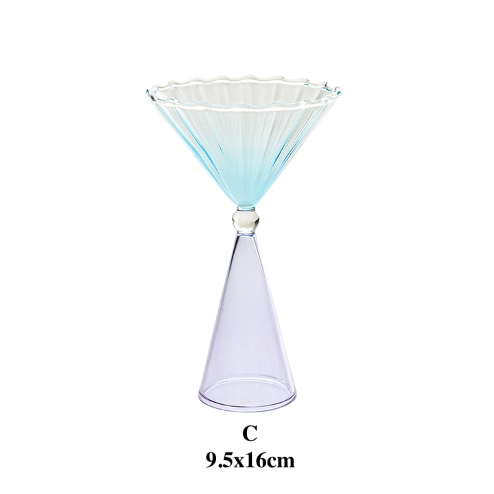 Creative Gradient Dessert Glass Cup for Ice Cream & Cocktail