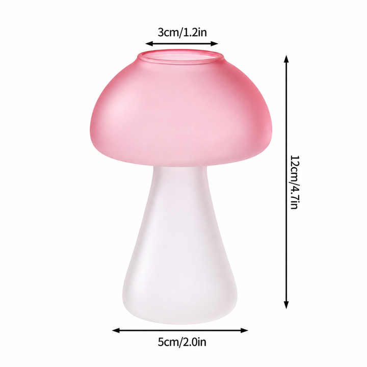 Creative Mushroom Glass Hydroponic Terrarium Bud Vase