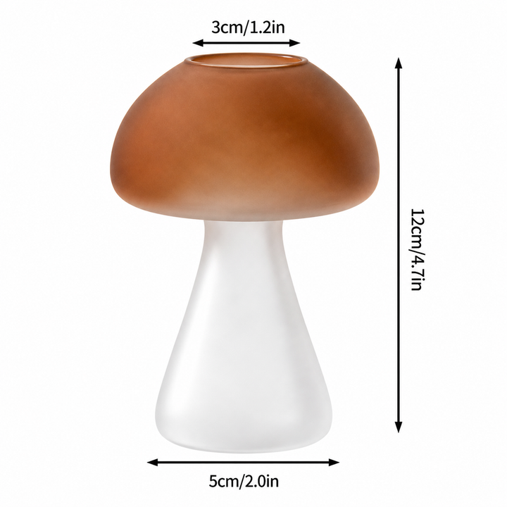 Creative Mushroom Glass Hydroponic Terrarium Bud Vase