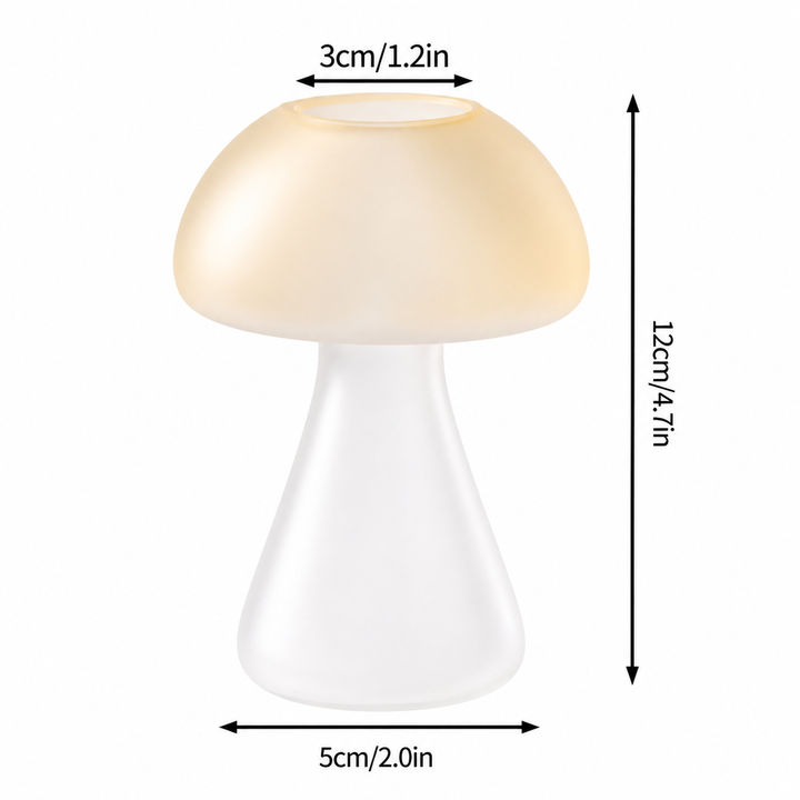 Creative Mushroom Glass Hydroponic Terrarium Bud Vase