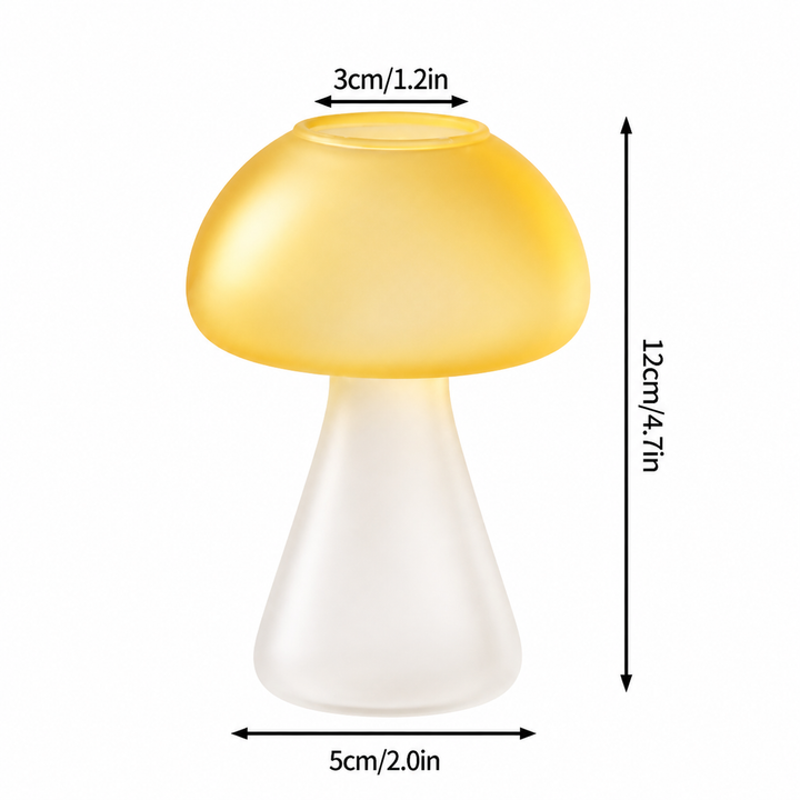 Creative Mushroom Glass Hydroponic Terrarium Bud Vase