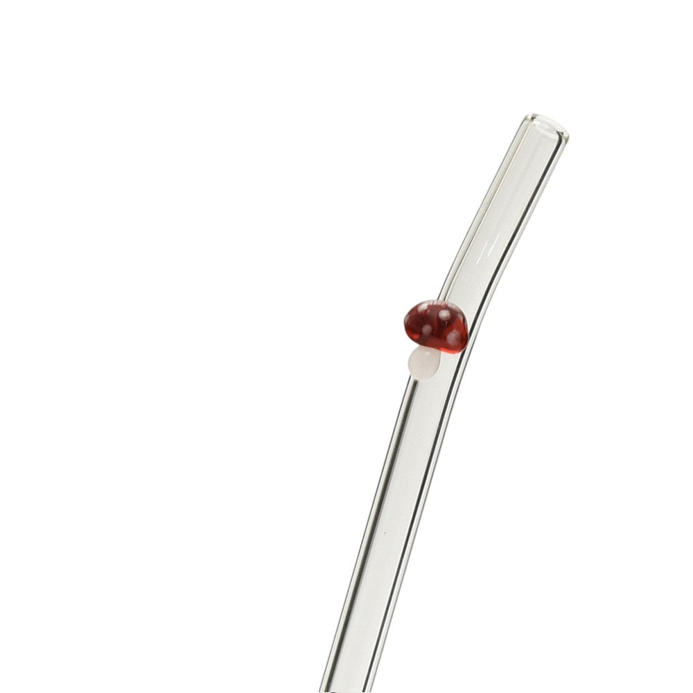 Creative Mushroom Glass Reusable Straws