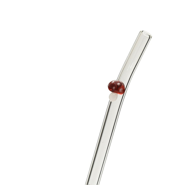 Creative Mushroom Glass Reusable Straws