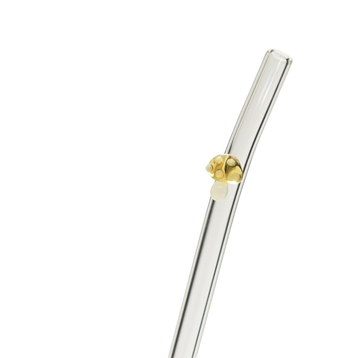 Creative Mushroom Glass Reusable Straws