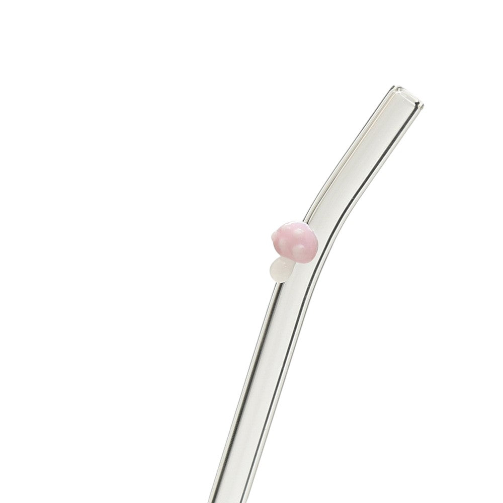 Creative Mushroom Glass Reusable Straws