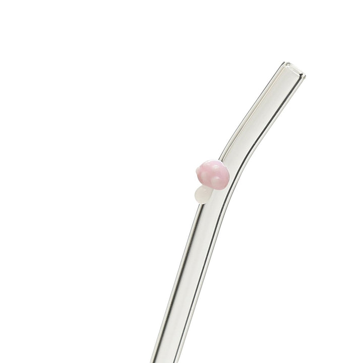 Creative Mushroom Glass Reusable Straws