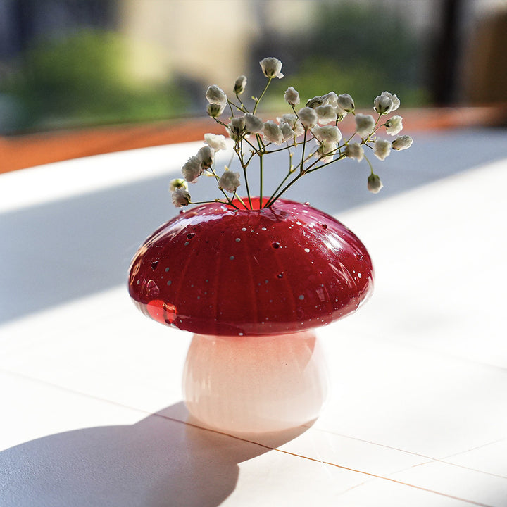Creative Mushroom Glass Hydroponic Mini Vase