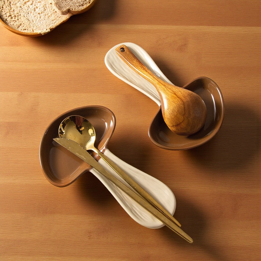 Creative Mushroom Spoon Rest Tray - Kitchen Utensil Holder