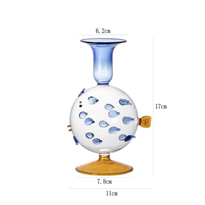 Creative Pufferfish Borosilicate Glass Candle Holder