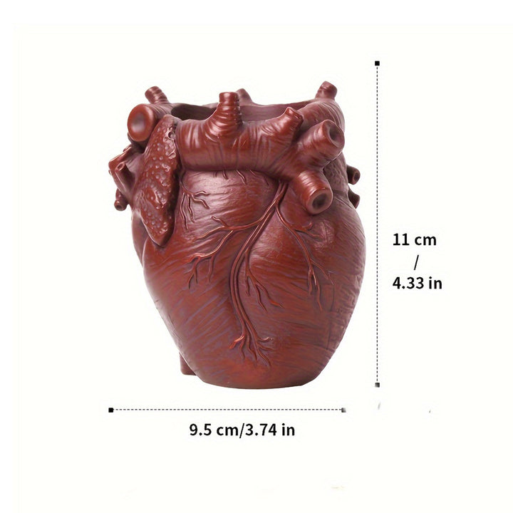 Creative Resin Heart Pen Holder Organizer