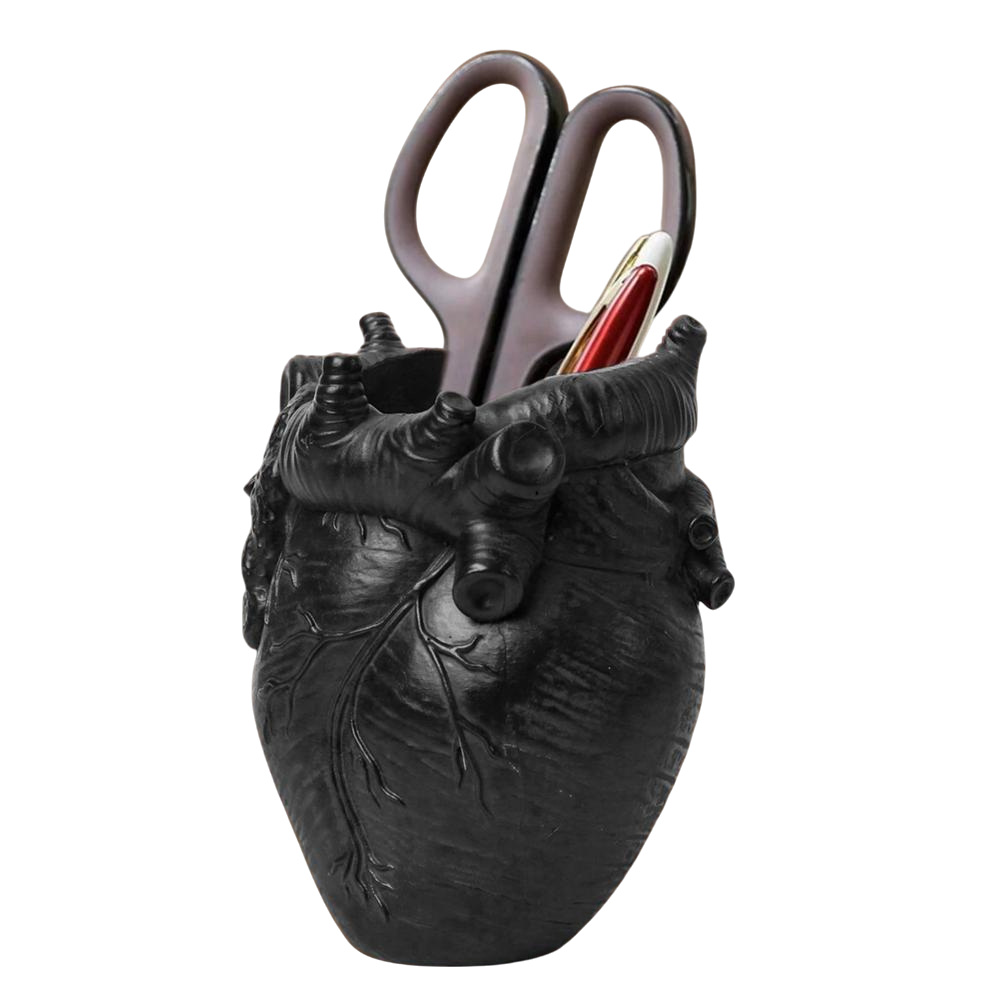 Creative Resin Heart Pen Holder Organizer