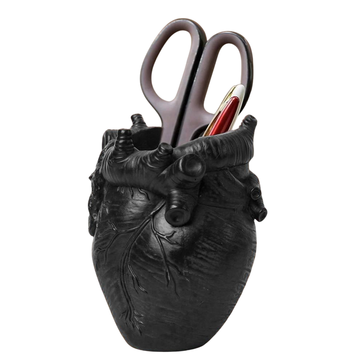 Creative Resin Heart Pen Holder Organizer