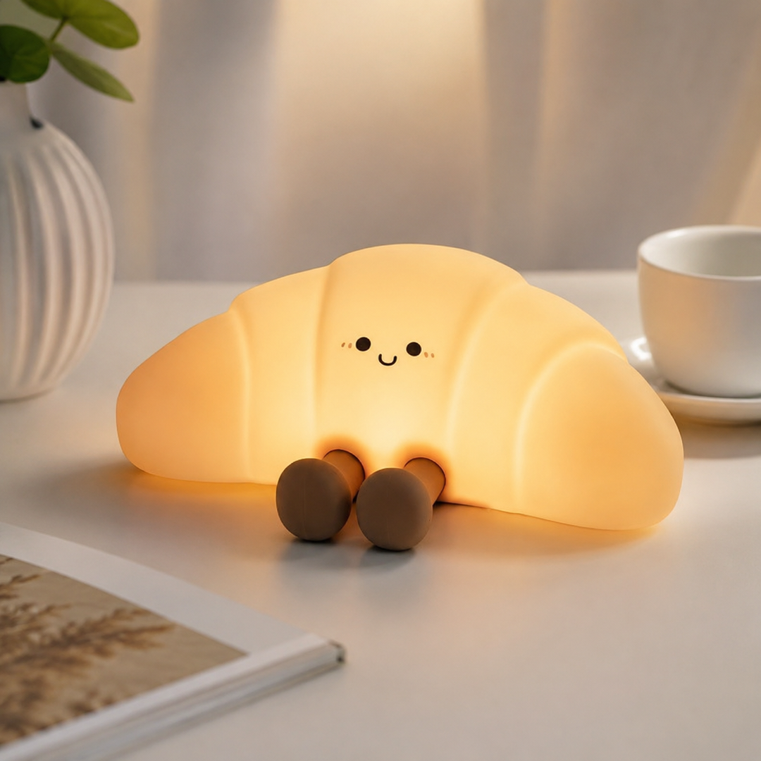 Croissant Night Light Rechargeable Silicone Bedside Lamp