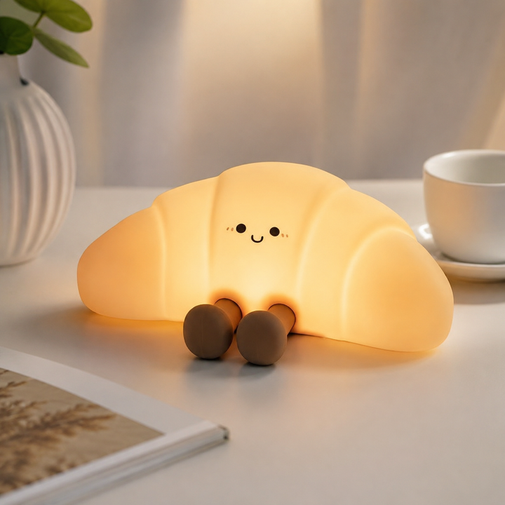 Croissant Night Light Rechargeable Silicone Bedside Lamp