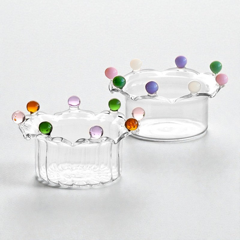 Crown-Shaped Glass Bowl – Lead-Free Yogurt Salad Bowl