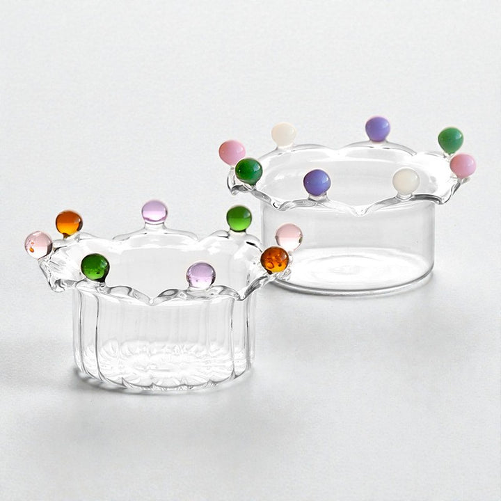 Crown-Shaped Glass Bowl – Lead-Free Yogurt Salad Bowl
