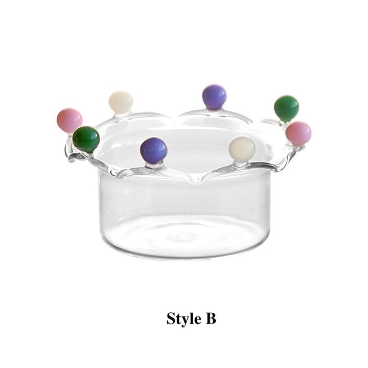 Crown-Shaped Glass Bowl – Lead-Free Yogurt Salad Bowl