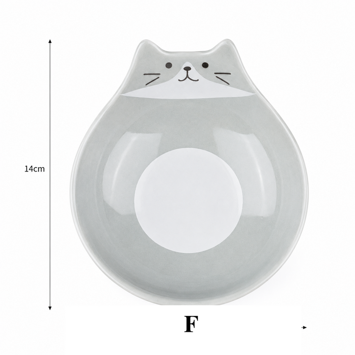 Cute Cat Face Ceramic Bowl Japanese Style Snack Dish