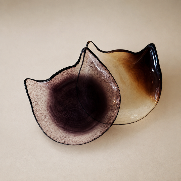 Cute Cat Glass Sauce Dish, Japanese Soy Sauce Dipping Plate