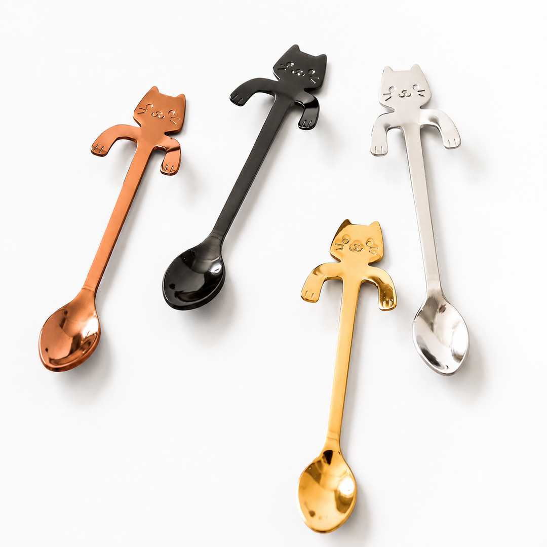 Cute Cat Hanging Spoon Stainless Steel Coffee Spoon