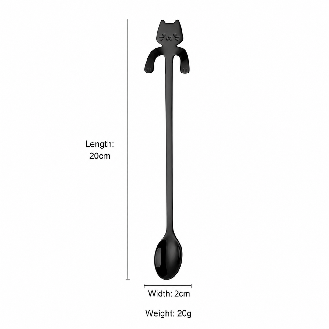 Cute Cat Hanging Spoon Stainless Steel Coffee Spoon