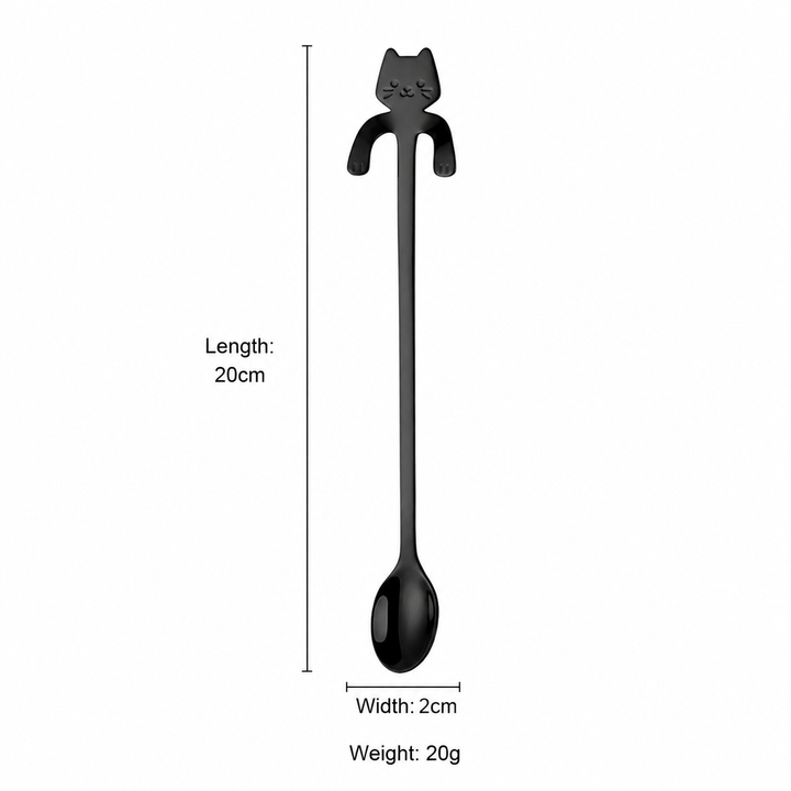Cute Cat Hanging Spoon Stainless Steel Coffee Spoon