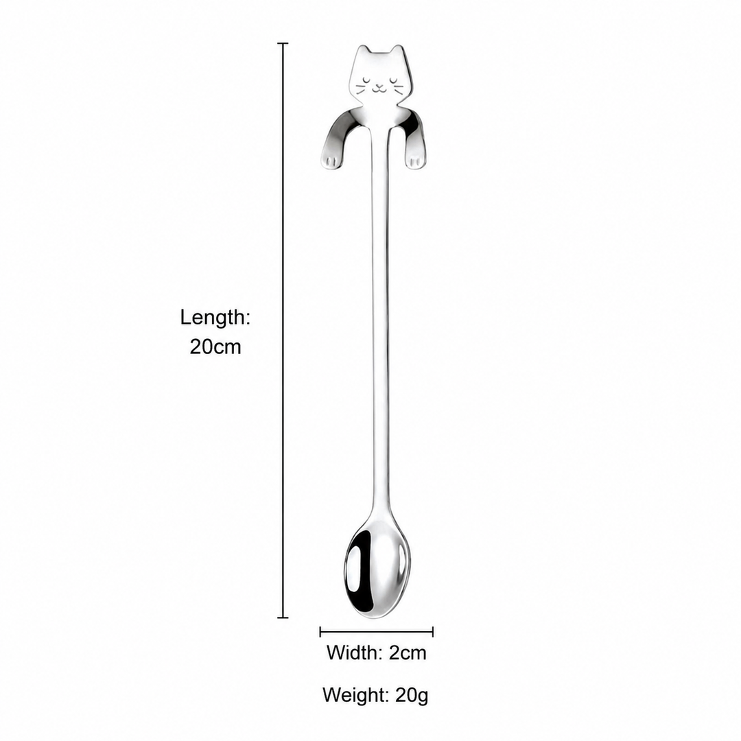 Cute Cat Hanging Spoon Stainless Steel Coffee Spoon