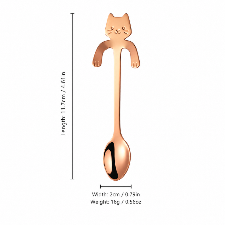 Cute Cat Hanging Spoon Stainless Steel Coffee Spoon