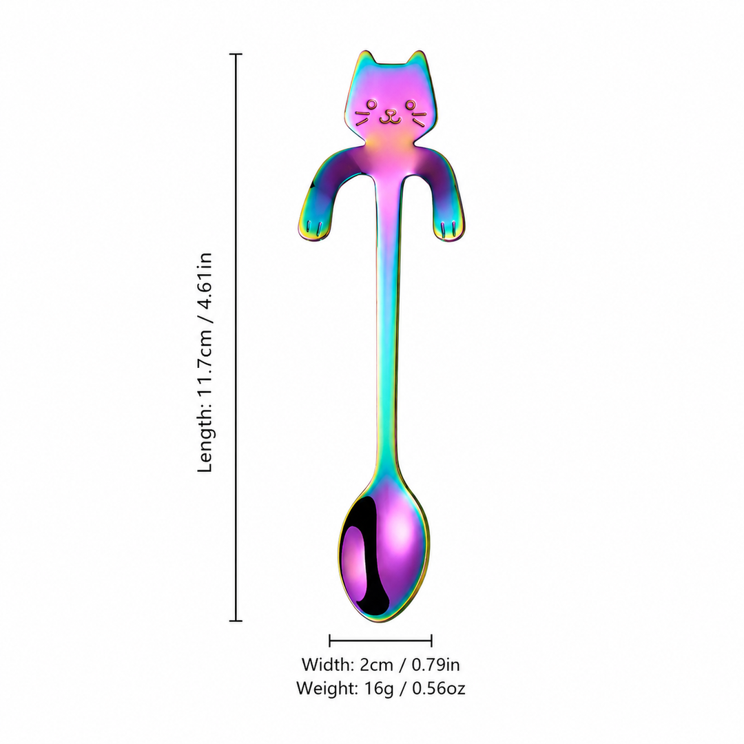 Cute Cat Hanging Spoon Stainless Steel Coffee Spoon