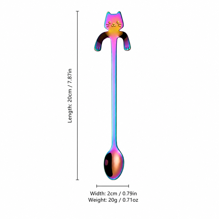 Cute Cat Hanging Spoon Stainless Steel Coffee Spoon
