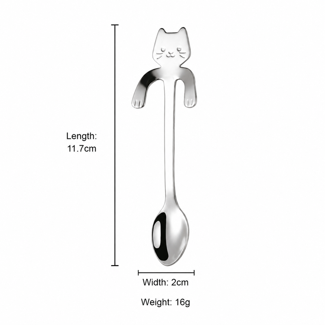 Cute Cat Hanging Spoon Stainless Steel Coffee Spoon