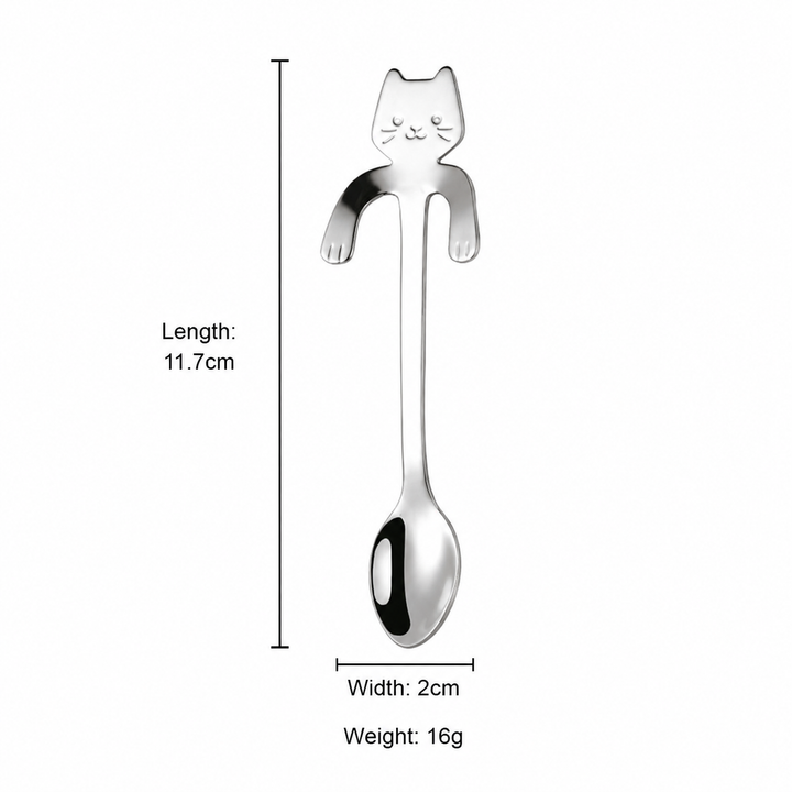Cute Cat Hanging Spoon Stainless Steel Coffee Spoon