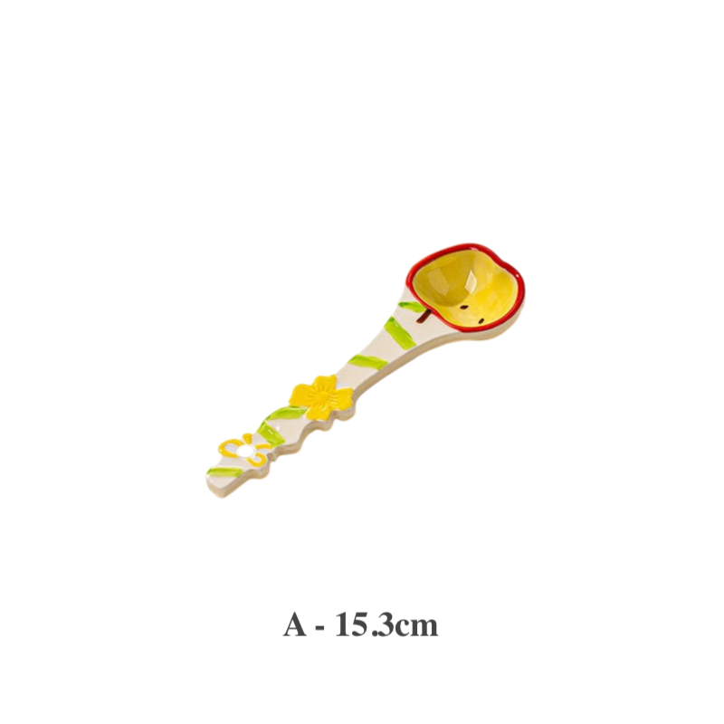 Cute Ceramic Spoon – Fruit Series Dessert Spoon