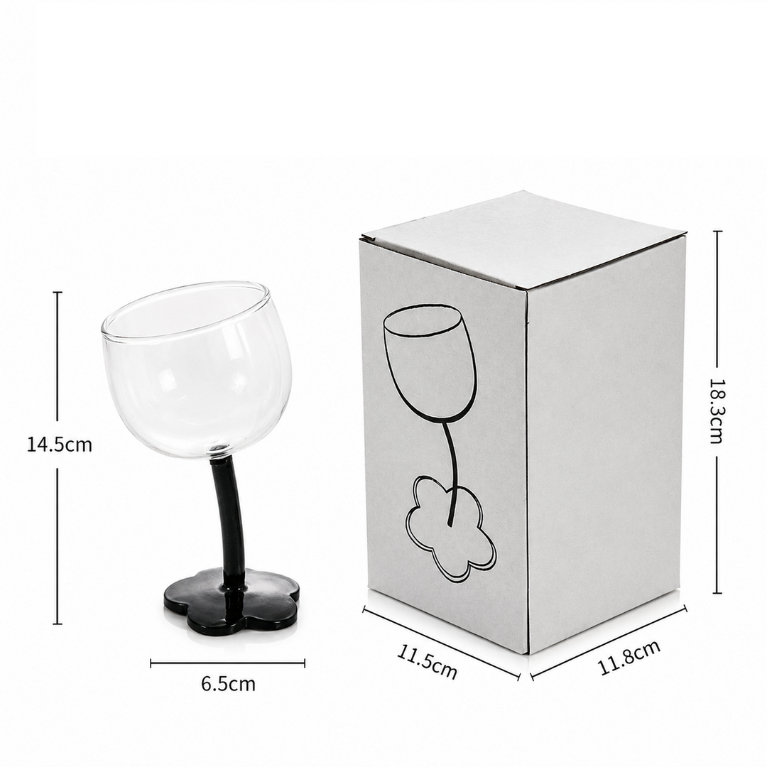 Cute Tilted Flower Wine Glass | Vintage Champagne Cup