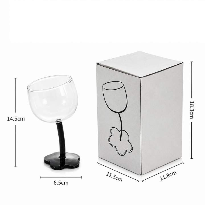 Cute Tilted Flower Wine Glass | Vintage Champagne Cup