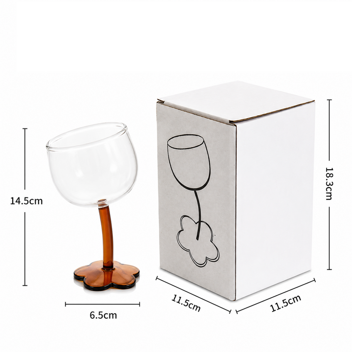 Cute Tilted Flower Wine Glass | Vintage Champagne Cup