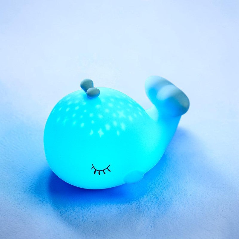Cute Whale Silicone Night Light Lamp