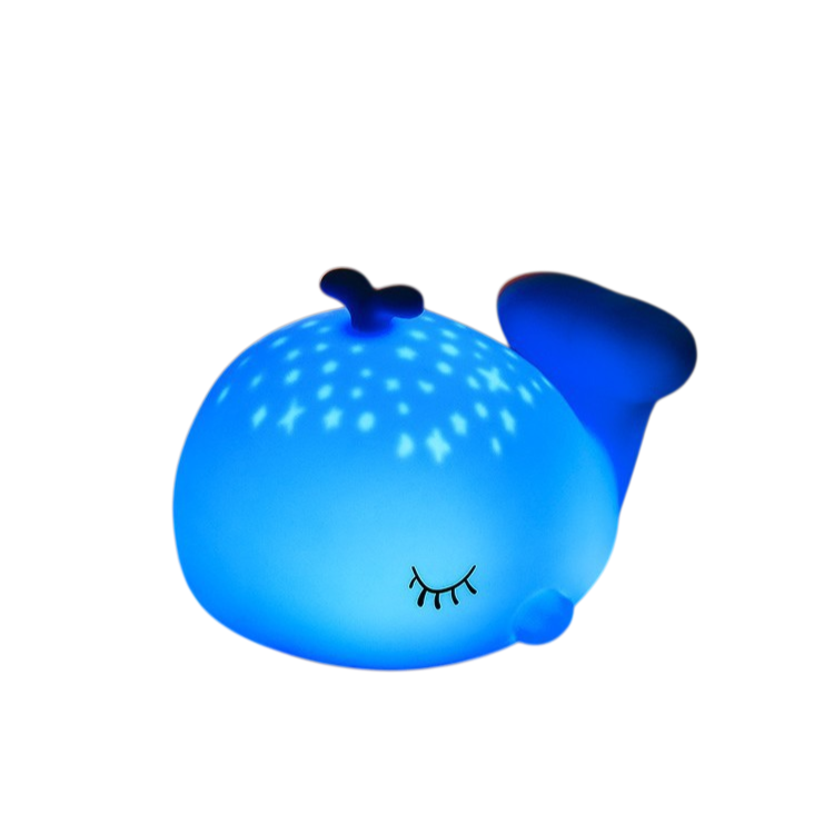 Cute Whale Silicone Night Light Lamp