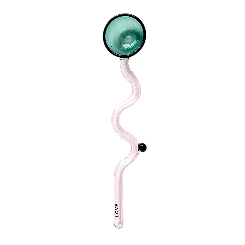 Cute Candy-Colored Stirring Glass Spoon