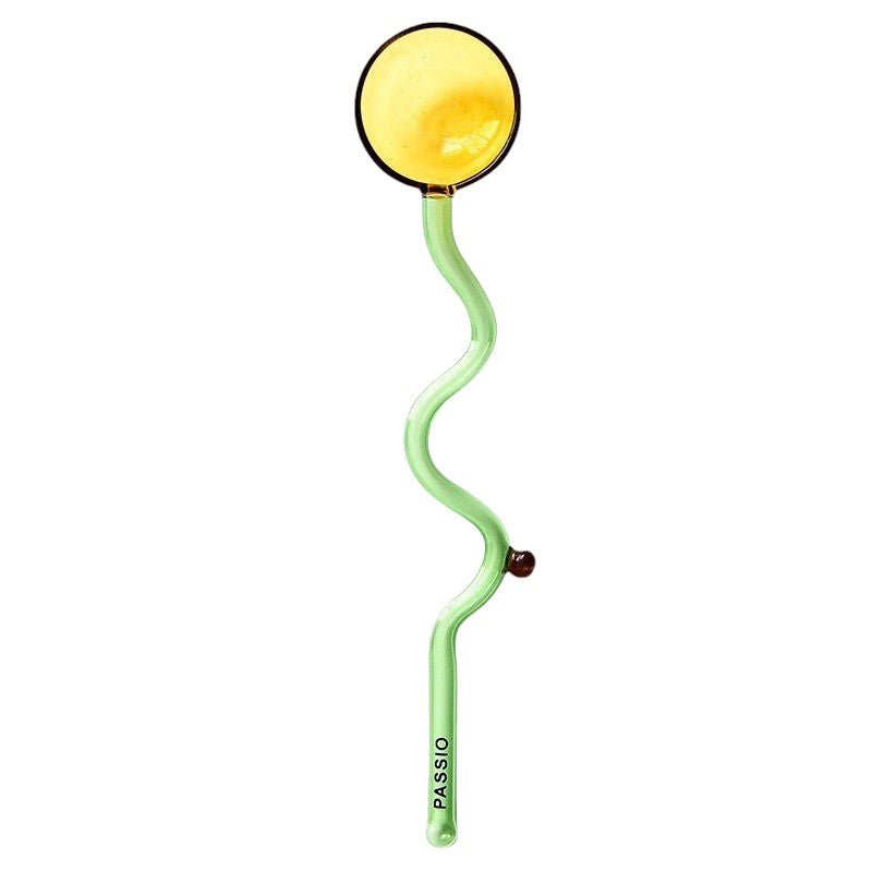 Cute Candy-Colored Stirring Glass Spoon