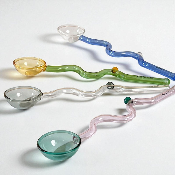 Cute Candy-Colored Stirring Glass Spoon