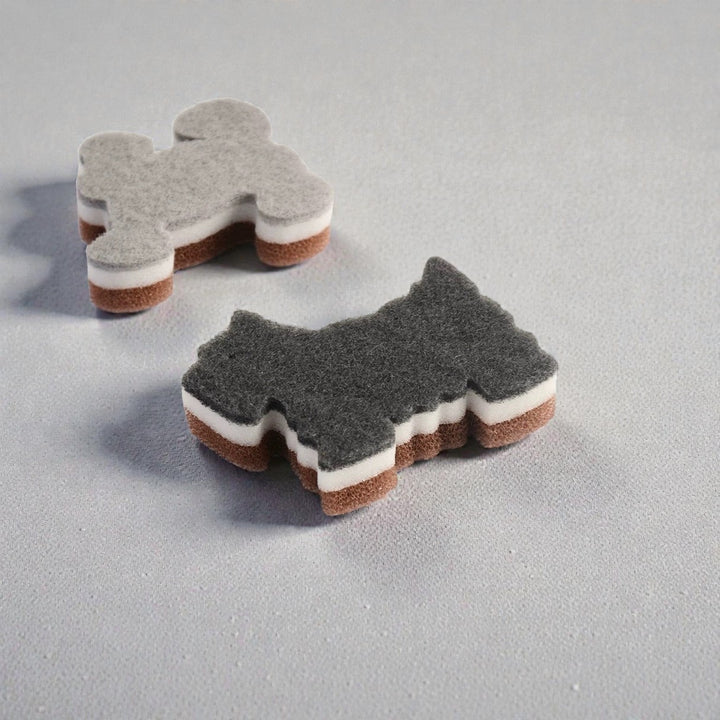 Cute Dog-Shaped Kitchen Cleaning Sponge Set (4-piece set)